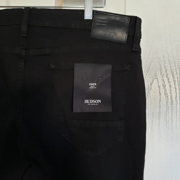 Hudson jeans Size 36 Color: black rinse Style:M402zdrc zack Skinny Fit - Picture 5 of 11